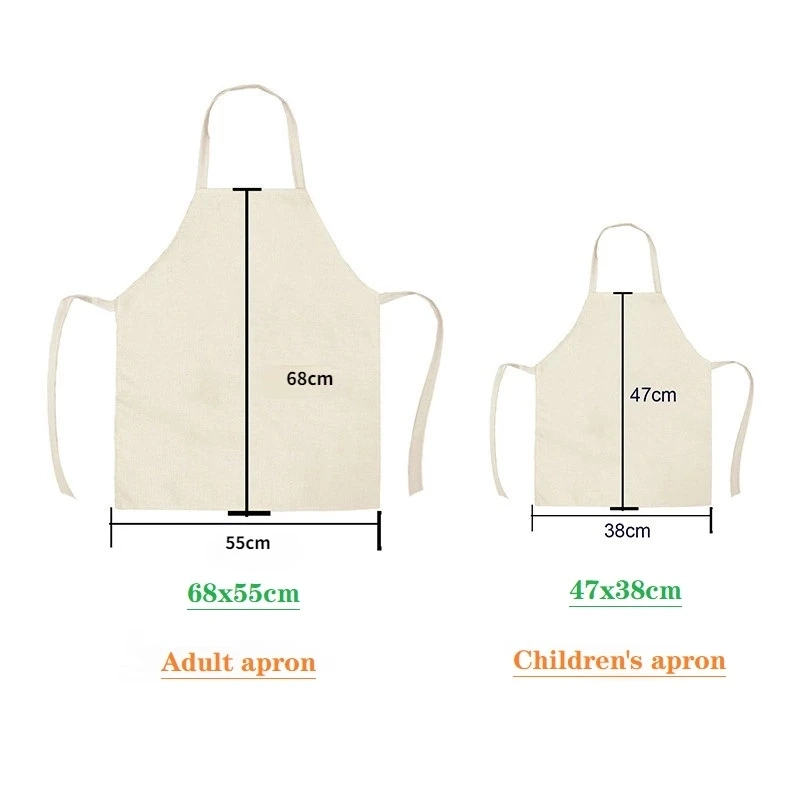 Letter Alphabet Kitchen Aprons for Women Cotton Linen Bibs