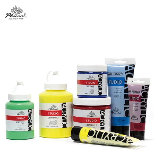 Künstlerbedarf in 60 Farben mit 100-ml-Tuben. Lebendige Acrylfarbe