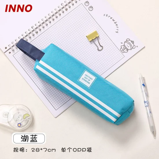 Fabrik Direktverkauf Inno Marke R054# Quadratischer Reißverschluss Bleistiftbeutel für Kinder Schreibwaren Aufbewahrungskoffer Eco